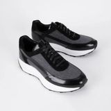Trust Shoes D4200Y Erkek Sneaker Spor Ayakkabı – Hakiki Deri & Süet Hafif Eva Taban Günlük Kullanım - Siyah