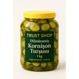 **trust Shop Sofralık Doğal Dilimlenmiş Kornişon Turşu – Katkısız 1 Kg** - 1 lt