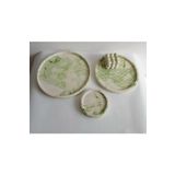 Trust Stone Marble Mermer Desenli Dekoratif Beton Büyük Boy Organizer 3 Lü Tepsi Seti