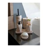 Trust Stone Mermer Desen Bej Çöp Kovasi,banyo Seti Tuvalet Wc Sıvı Sabunluk Diş Fırçalığı Beton Aksesuar Takım