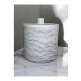 Trust Stone Mermer Desenli Beton Banyo ve Mutfak Çöp Kovası ,4 Litre,Aksesuar,Dekorasyon