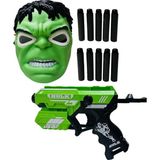 Trust Store Avengers Hulk Maske ve Sünger Dart Atan Nerf Tabanca 2\'li Macera Seti - Çok Renkli