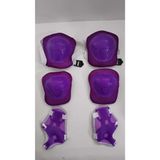 TRUST STORE Çocuk Koruyucu Set Dizlik Dirseklik Bileklik 6 Parça Paten Scooter Bisiklet Kaykay Koruyucu Mor Renk