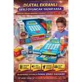 Trust Store Dijital Ekranlı Sesli Oyuncak Yazar Kasa Gerçek Hesap Makineli Market Oyunu - Çok Renkli