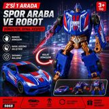 Trust Store Dönüşen Robot Araba 2\'si 1 Arada Spor Araba ve Robot Oyuncak Manuel Dönüşüm - Mavi