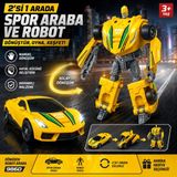 Trust Store Dönüşen Robot Araba 2\'si 1 Arada Spor Araba ve Robot Oyuncak Manuel Dönüşüm - Sarı