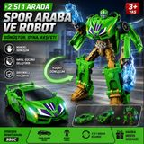 Trust Store Dönüşen Robot Araba 2\'si 1 Arada Spor Araba ve Robot Oyuncak Manuel Dönüşüm - Yeşil