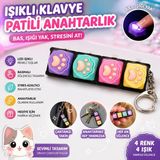 Trust Store Işıklı Klavye Patili Anahtarlık LED Işıklı Basmalı Stres Giderici Sevimli Tasarım - Çok Renkli