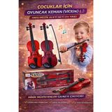 TRUST STORE Keman Violin Yaylı Çocuk Müzik Aleti Gerçekçi Tasarım Eğitici Oyuncak