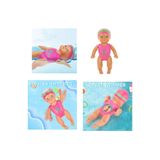 Trust Store Küvette Havuzda Kendiliğinden Yüzen Kurmalı Swimming Baby Yüzen Bebek - Banyo oyuncağı 10 Cm