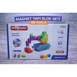 Trust Store Magnet Yapı Blok Seti 96 Parça Manyetik Stem Eğitici Zeka ve Inşa Oyuncak Seti - Çok Renkli