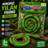 Trust Store Oyuncak Gerçekçi Yılan Figürü Esnek Şaka ve Eğlence Oyuncağı - Yeşil