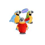 TRUST STORE Pilli Ses Kayıt Edebilen Papağan Peluş 20 cm Konuşan Sevimli Oyuncak