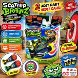 Trust Store Scatter Brainz Ikili Dart Seti 2 Adet Yapışkan Uçlu Dart ve Hedefli Eğlenceli Oyuncak Oyun Seti