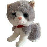 Trust Store Sesli Ayakta Miyavlayan 28 cm Peluş Kedi Oyuncak - 0315 Gri