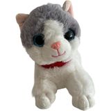 Trust Store Sesli Yatan Miyavlayan 25 cm Peluş Kedi Oyuncak - 0315 Gri
