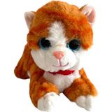 Trust Store Sesli Yatan Miyavlayan 25 cm Peluş Kedi Oyuncak - 06-Turuncu