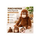 TRUST STORE Sevimli Punch Maymun Peluş Oyuncak 50 CM Ultra Yumuşak Büyük Boy Sarılmalık Kahverengi Peluş