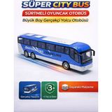 Trust Store Süper City Bus Sürtmeli Oyuncak Otobüs Büyük Boy Gerçekçi Yolcu Otobüsü - Çok Renkli