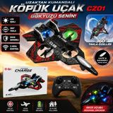Trust Store Uzaktan Kumandalı Köpük Uçak 25 cm CZ01 LED Işıklı Rc Drone Uçak 2.4ghz Şarjlı Takla Özellikli