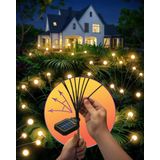 TRUSTILUX Firefly Dış Mekan Güneş Işıkları 2'li paket | 16 Solar Bahçe Lambası Konumunu Özelleştirmek için Benzersiz AnyAngle Sistemi |%30 Daha Parlak, Bitki Güvenli Sallanan Ateşböceği Işıkları |