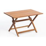 Truva 120x70 cm İroko Katlanabilir Dikdörtgen Bahçe Balkon Mutfak Teras Masası