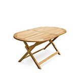 Truva 160x90 cm İroko Oval Yemek Masası