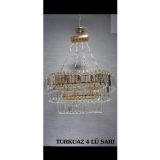 Truva 4 Lü Oval Kristal Avize