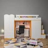 Truva Çalışma Masalı Ranza Mdf - Beyaz - 100 x 100 cm