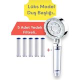Truva Masaj Özellikli 5 Adet Yedek Filtreli Su Tasarruflu Kireç Önleyici Özellikli Duş Başlığı