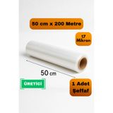 Truva Plastik Palet Streç Film 50 Cm 200 Metre 17 Mikron Eşya Sarma Kargo Paketleme Taşınma Nakliyat Ambalajı
