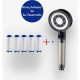 Truva Su Tasarruflu ve Kireç Önleyici Özellikli Duş Başlığı ve 5 Adet Yedek Filtreli
