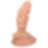 Truvashop 11.5 Cm Realistik Silikon Anal Plug Vantuzlu G-Spot Anal Tıkaç