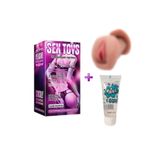 TruvaShop Süper Realistik Suni Vajina Mastürbatör + Kaydırıcı