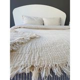 Truy Towel 4 Katlı %100 Pamuk Müslin Yatak Örtüsü - 230 x 250 cm - Ivory