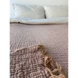 Truy Towel 4 Katlı %100 Pamuk Müslin Yatak Örtüsü - 230 x 250 cm - Kahverengi