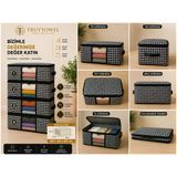 Truytowel 4'Lü Fermuarlı Kazak Hurcu 65X45x22 Cm Dolap Düzenleyici Giysi Saklama Hurcu Çok Amaçlı Organizer