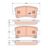 TRW Arka Fren Balatası Insıgnıa A 08>17 Saab 9.5 10> Malıbu 2.0d 2.4 12> 16 Inç Jant