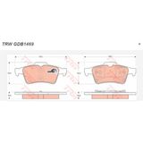 TRW Arka Fren Balatası Renault Laguna Iı/ııı Latıtude Ford Connect 1.8 02- Opel Vectra C Nıssan Prımera