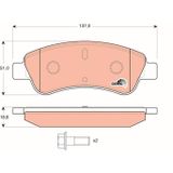 TRW Disk Fren Balatası Ön Cıtroen Berlıngo-C-Elysee-C2-C3-C4-Xsara / Ds 3 (Sa_-Sb_) / Opel Corsa F Peugeot Partner-1007-2008-206-207-208-301-307 (1 Tk )