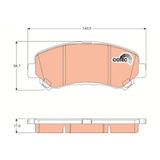 TRW Fren Balatası Ön Nissan Qashqai +2 I 1.6 07-13, 2.0 07-13, 1.5-2.0 DCI 07-13, 1.6 DCI 11-13 GDB3467