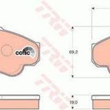 TRW GDB1518 Fren Balatası Ön Fişli Ducato 94-02 / Boxer 94-02 / Jumper 94-02 18Q Büyük Tıp