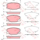 TRW GDB3388 Fren Balatası Ön Canter Fuso 97-07 125,2 Mm-60 Mm-19,4 Mm