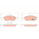 TRW ÖN BALATA FIESTA 1995-2002 FORD KA 1996 MAZDA 121 1996 YS612K021AA YS6J2K021AB 1E103323Z