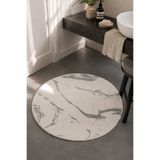 TRYOLE Marmera Yuvarlak Banyo Paspası 70x70 Koyu Gri