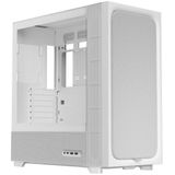 TRYX FLOVA F50 Birinci Sınıf Dokuma Kumaş Panelli Orta Kule PC Kasası, Çapraz Akışlı Soğutma Tasarımı, BTF Gizli Konektör Desteği, 360mm Radyatöre Hazır, 423mm GPU Boşluğu - Beyaz