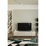 Tsa1203bt - Corsatv120 Tv Stand, Tv Sehpası Beyaz-traverten Kapak 120cm Beyaz