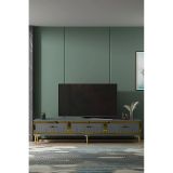 Tsa1802ag - Tuna Tv Stand, Tv Sehpası Antrasit-gold 180cm Antrasit