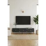 Tsa1897ag Alfa Tv Sehpası Antrasit-Gold 180Cm