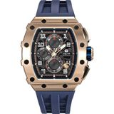 Tsar Bomba Elemental Series – Takvim Fonksiyonlu Çelik Saat TB8204Q - Mavi - Rose Gold